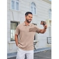 thumbnail image 2 of COOFANDY Men's Casual Polo Shirts Old Money Short Sleeve Casual Button Polo T-Shirt Summer Collared Golf Shirt, 2 of 6
