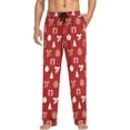 thumbnail image 4 of Men's Pajama Pants with Pockets Sleepwear Lounge Pants Stretch Casual Hristmas Dot Red, 4 of 7