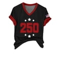 thumbnail image 7 of Vinsonshop Women Patriotic T-shirt USA 250th Anniversary 1776-2026 American Flag Graphic Tee America 250 Years Celebration Tops Memorial Day Shirts for Women Black M, 7 of 7