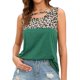 thumbnail image 1 of Camisa sin mangas con cuello hueco para mujer, blusa informal sin mangas con estampado de leopardo a la moda para citas, 1 of 6