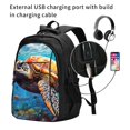 thumbnail image 2 of Defioc Colorful Underwater Sea Turtle for Travel Backpack for Women,15.6 inch Laptop Backpack Carry On Backpack Personal Item Travel Bag Daypack for School Weekender Business Trip, 2 of 7