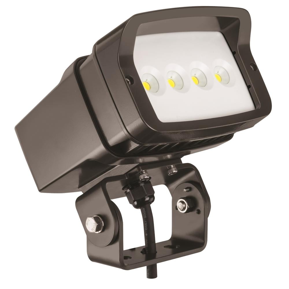 Lithonia Lighting OFL1 LED Bronze Outdoor 4000K Flood Light Walmart