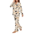 thumbnail image 2 of Renewold Halloween Pajamas for Women Set 2 Piece Long Pants Sleepwear Sets Size 3XL Witch Skull Spider Web Soft Comfy Night Wear V-Neck Loungewear House Wear for Ladies, 2 of 7