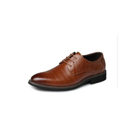 

SIMANLAN Men s Cozy Closed Toe Oxford Parties Comfortable Low Top Pumps All Seasons Lace Up Shoes