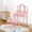 Pink (With Accessories), variant on Accreate Kids Vanity with Light, Girls Vanity Set with Mirror, Stool Drawer and Pretend Makeup Playset, Wooden Princess Makeup Desk Dressing Table, Toddler Vanity, White (Batteries Not Included)