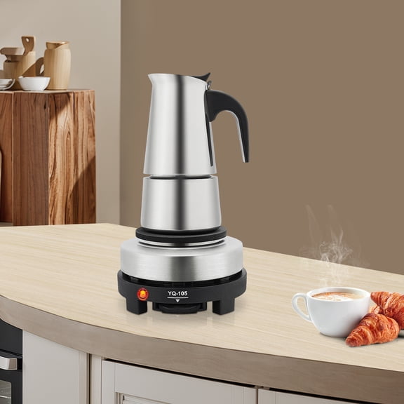 Expresso Stovetop Coffee Maker Stovetop Espresso Maker And Coffee Maker 4 Cup Stainless Steel Stovetop Moka Coffee Maker Electric Moka Pot With Detachable Base