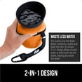 thumbnail image 4 of GORILLA GRIP Dog Water Bottle, 12 oz Pet Travel Squeeze Bottle, Food Grade Silicone, Orange, 4 of 10