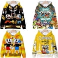 thumbnail image 2 of Sudadera con capucha para niños, juego Cuphead Mugman, sudadera con capucha 3D, sudaderas para niños y niñas, jerséis de anime, lindas camisetas, sudaderas para adolescentes, ropa de calle informal, 2 of 5