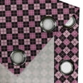 thumbnail image 5 of Ambesonne Checkered Grommet Curtain, Geometric Feminine, 50" x 63", Pink Pale Pink Black, 5 of 6