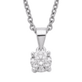 thumbnail image 4 of 2.35 CT Round Moissanite E Color VS1 Clarity Brilliant Cut 925 Sterling Silver Solitaire Wedding Pendant Necklace Ring and Studs, 4 of 5