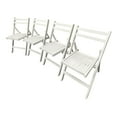 thumbnail image 4 of Set of 4 Foldable Style Party Chairs, Folding Wood Chairs, Wooden Slatted Seat for Dining Room Kitchen Balcony Wedding Occasion Events,Beige, 4 of 9