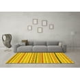 thumbnail image 3 of Ahgly Company Indoor Rectangle Abstract Yellow Modern Area Rugs, 2' x 4', 3 of 4
