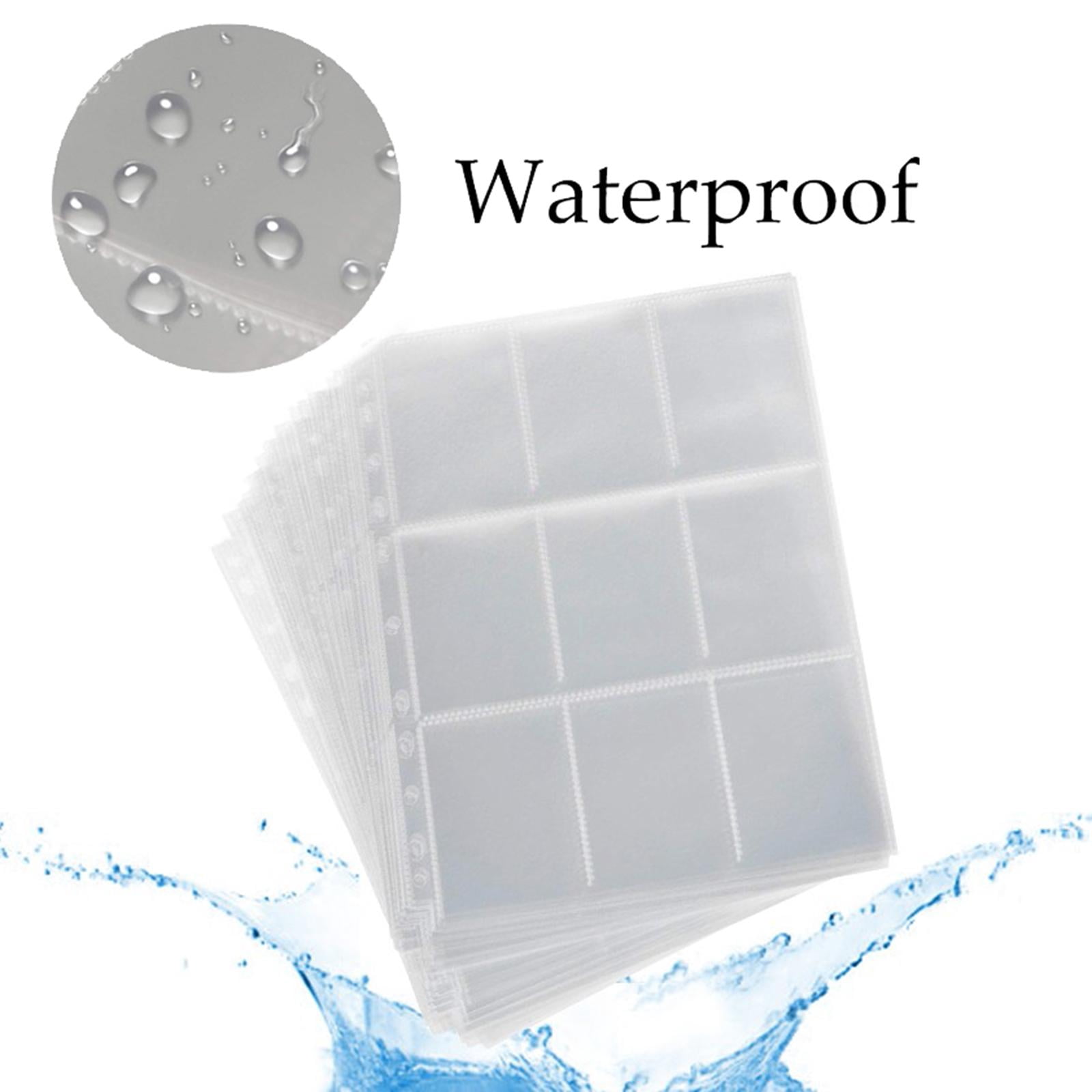 80x80 card sleeves Clear 9 Pocket Trading Card Page Protectors (Holds 18 Cards Back to Ba –  CheckOutStore.com main image 0