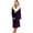 Purple, variant on Women Winter Plush Shawl Bathrobe Plus Size Soft Home Clothes Long Sleeve Hooded Robe Robe Coat with Belt Plush Robes for Women Womens Robe Long S-5Xl Dark Blue L