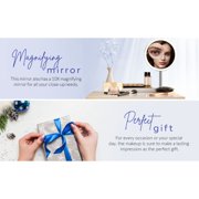 Impressions Vanity Luxe Tabletop Tri Tone LED Makeup Mirror with 10x Magnification (Silver)