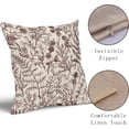 thumbnail image 4 of Burgundy Floral Pillow Covers 20x20 Set of 2 Botanical Print Vintage Spring Flower Plant Cream Decorative Throw Pillow Cases Outdoor Farmhouse Cushion Covers Decor for Sofa Couch Bed, 4 of 7