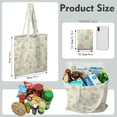 thumbnail image 2 of Big Eyes Owl Canvas Bag – Polka Dot Owl Print Tote, 2 of 7
