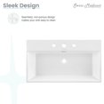 thumbnail image 6 of Claire 30" Rectangle Wall-Mount Bathroom Sink with 8" Widespread Holes, 6 of 12