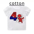 thumbnail image 2 of Camiseta de algodón de manga corta para niños, nueva camiseta de SpiderMan para cumpleaños de niñas de 2, 3, 4, 5, 6, 7 y 8 años, camiseta para bebé de SpiderMan, ropa para niños, 2 of 5
