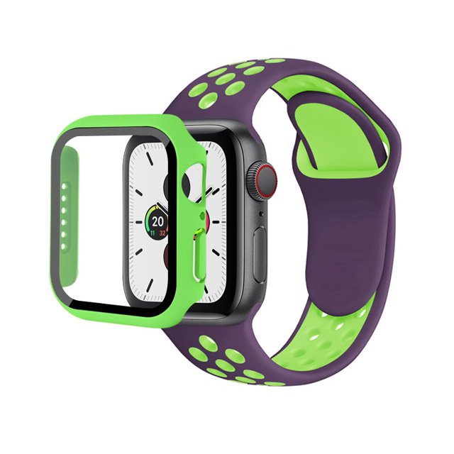 Funda y correa de silicona para apple watch, pulsera deportiva de goma de 44mm, 45mm, 41mm, 38mm, 42mm, 40mm, 44MM, iWatch Serie 6, 5, se, 7, 8