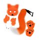 thumbnail image 1 of Conjunto de máscara y cola para mujer y niña, aro para el pelo, disfraz de Halloween, máscara de gato Naranja, 1 of 9