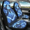 thumbnail image 3 of ZIATUBLE Ocean Turtle Car Seat Cover Protector Blue Floral Car Seat Covers Front Seats Only 2 Packs Auto Bucket Seat Cover for Women Car Decor Accessories Fit for Cars SUVs Sedan or Van, 3 of 7
