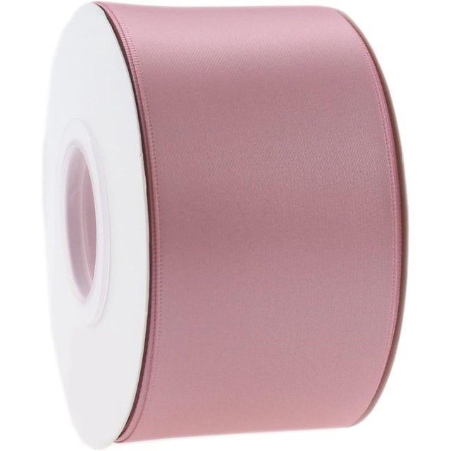HAHDAXIA Rose Pink Satin Ribbon 2 Inch Thick Dusty Rose Ribbon for Gift Wrapping Pink Ribbon Wedding Bridal Bouquet Ribbon for Crafts - 25 Yards