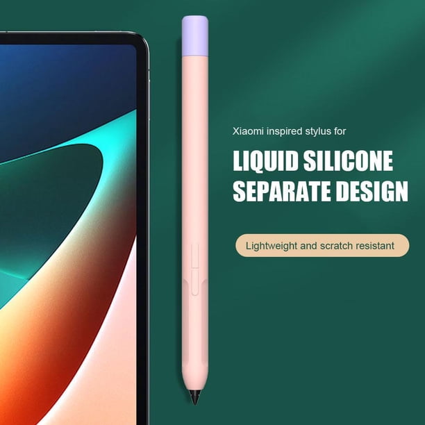 Cubierta protectora Estuche de silicona para lápices para Mi Pad 5/5 Pro (rosa)