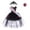 Red, variant on Halloween Prom Queen Dress, Black Tulle Gown with Red Rose & Sash, No Crown Included for Stage Performance, L