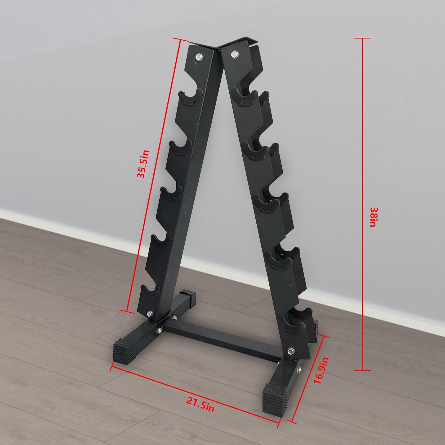 5-Tier Compact Dumbbell Rack Stand for Home Gym – Space-Saving Weight Storage, 480lbs Capacity, Stable Steel Construction, Easy Assembly