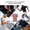 thumbnail image 6 of Bixox Men's Cute Red Crab Printed Short Sleeve Skinny Athletic T-Shirt, 6 of 6