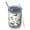 Gray Brown Dinosaurs, variant on 12oz Tumblers Green Alligators Icons Pattern Vacuum Insulated Stainless Steel Travel Tumbler Cups Mug with Lid and Straw for Beer,Coffee,Beverages with Cleaning Brush for Cold & Hot Drinks