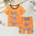 thumbnail image 2 of Toddler Boys Outfits Summer Pajamas 2 Piece Short Sleeve Top and Shorts Sets Kids Pjs Sleepwears, 2 of 5