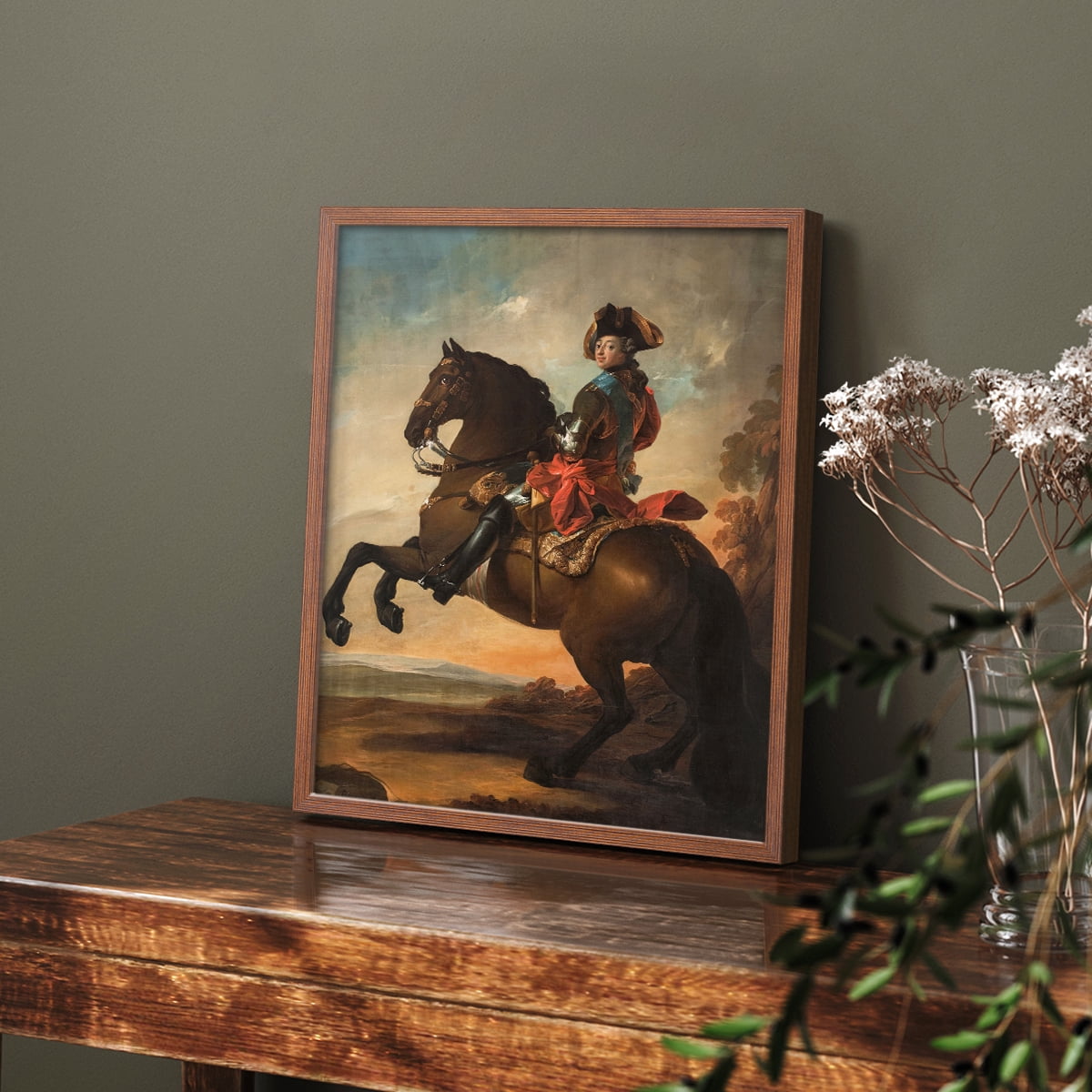 Vintage Animal Print LXI - 10in. x 8in. Vintage Framed Print in Walnut Wood Frame