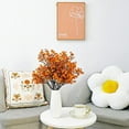 thumbnail image 5 of 15pcs Orange Artificial Flowers Silk Babys Breath Gypsophila 19.7" for Home Kitchen Decor, 5 of 5