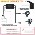 thumbnail image 4 of 2pcs Motorcycle LED Driving Fog Lights 90W White and Amber 4 Light Modes LED Pods Projector Lights Spotlight LED Auxiliary Light with Wire Harness Kits Replacement for Jeep Motorcycle Tracto, 4 of 6