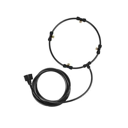 Patio Misting Fan Kit - Outdoor Cooling System With 10/20/33FT Hose, Black Brass & PE Mister Spray For USA