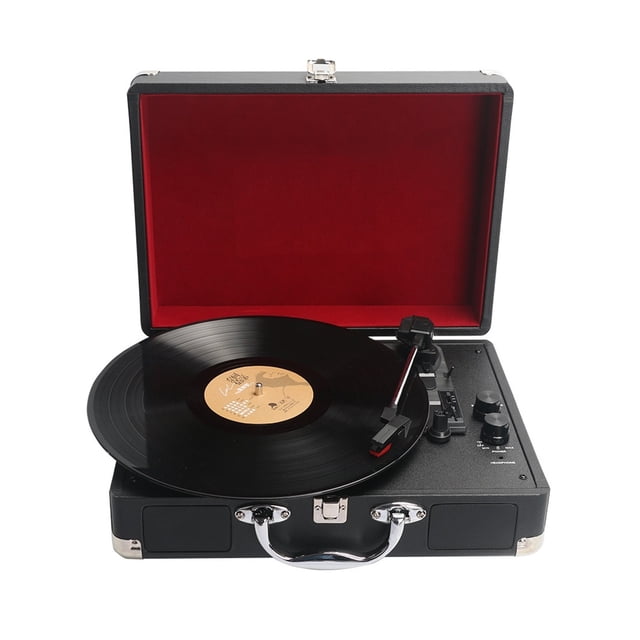 Vintage 3-Speed Classical Phonograph Record Player With Built-in Speakers | Upgraded Turntable Sound ,Simple Setup