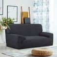 thumbnail image 3 of PiccoCasa Velvet Plush Stretch Sofa Slipcover with Cushion Cover, Dary Gray Medium, 3 of 6