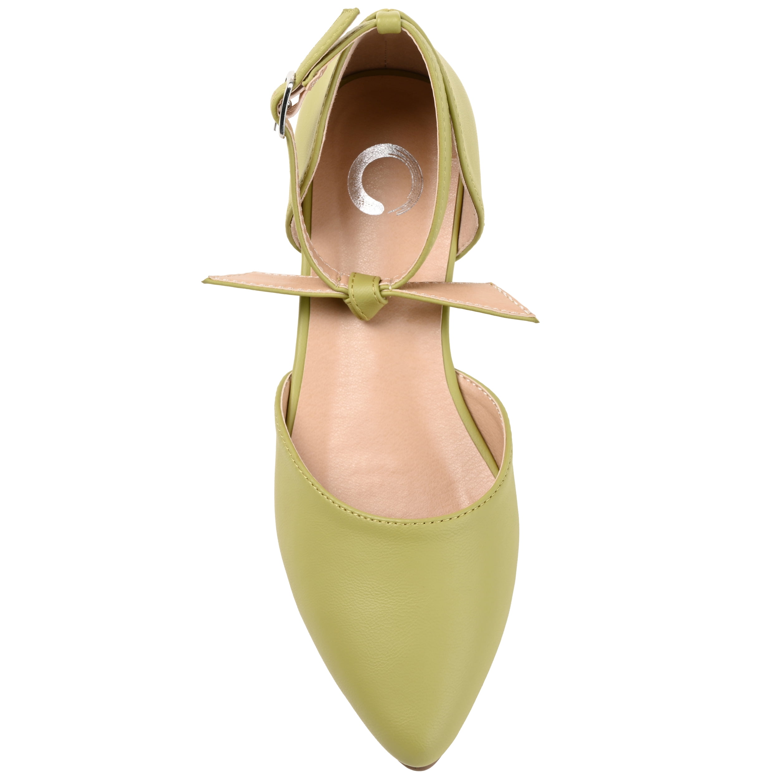 Journee Womens Vielo Ballet Almond Toe Buckle Flats, Widths Available