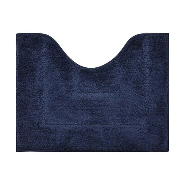 Yhmxh Alfombrilla de baño en forma de U, alfombrilla gruesa para baño, felpudo absorbente de agua, alfombrilla de secado para pies, alfombra antideslizante para inodoro.