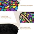 thumbnail image 5 of FORMRS Makeup Bag Travel Cosmetic Organizer for Women Fold Flat Zipper Pouch with Handle, Colorful Psychedelic, 5 of 8