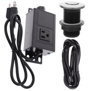 Akicon Copper Garbage Disposal Air Switch Kit - Countertop Mount, Brass Button, UL Certified
