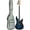 Hollywood Blue/Black, variant on Best Choice Products Full Size Beginner 4-String Electric Guitar Bass Guitar w/ Padded Case - Hollywood Blue/White