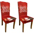 thumbnail image 1 of SHAR Christmas Dining Chair Covers - Set of 2 Prot Stretch Chairs, 1 of 5