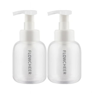 Flowcheer Foaming Hand Soap Dispenser - Round Empty Foam Pump Bottle - PET plastic, BPA free - Set of 2
