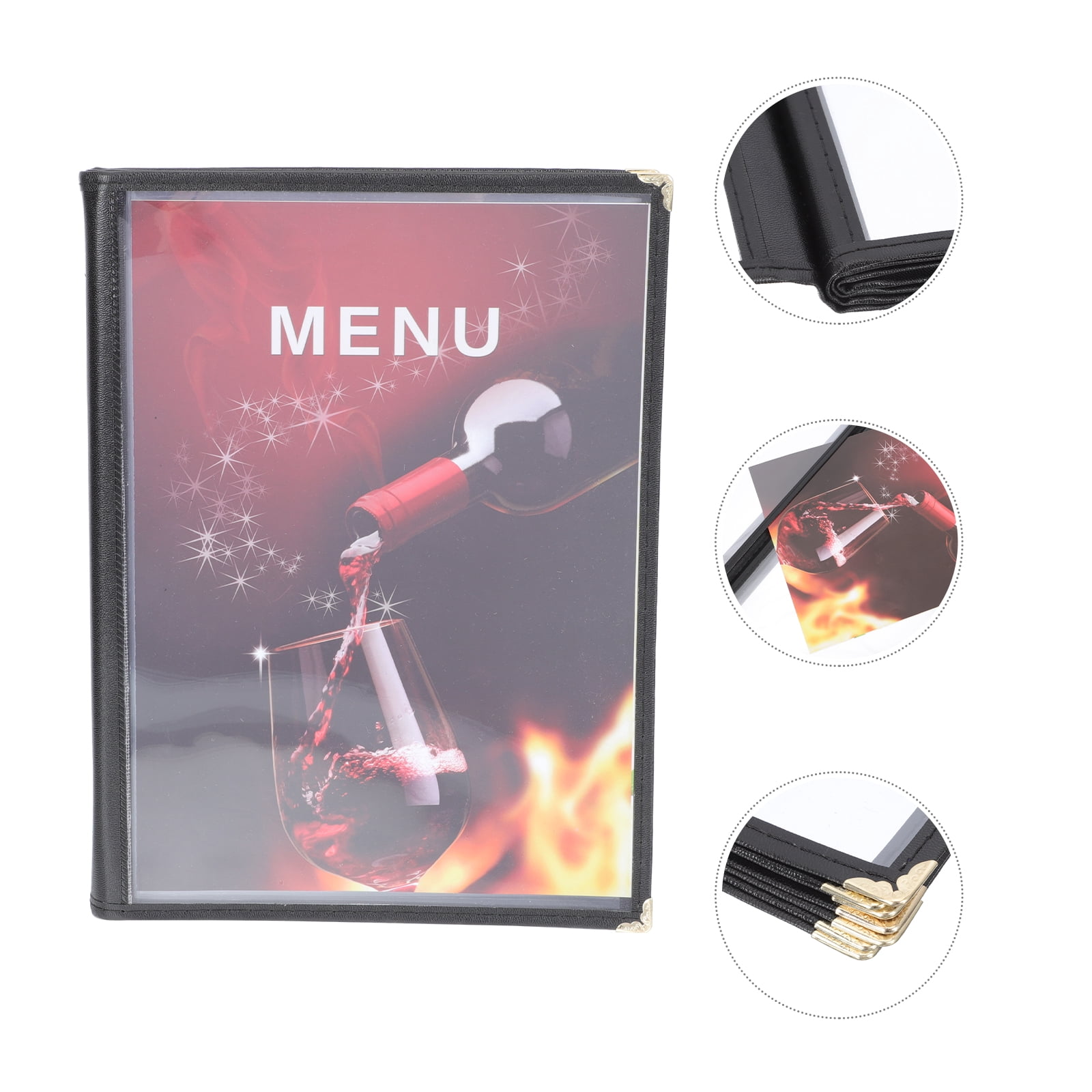 Shuliwen Menu Cover Waterproof Restaurant Menu Protective Cover Transparent Recipe Book Protector