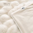 thumbnail image 6 of CHHYVKUIN  Faux Fur Bubble Throws 50" x 60" , Luxury Plush Faux Rabbit Fur Throw Blanket for Couch, Sofa, Chair & Home Décor, Cream White, 6 of 8