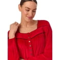 thumbnail image 6 of Aria Women’s Knit Velour Long Sleeve Square Neck Nightgown with Pockets, Sizes XS-5X, 6 of 6