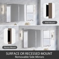 thumbnail image 4 of ANGELES HOME 60" x 30" Copper-Free Mirror Medicine Cabinet with Beveled Mirror Door, Recessed or Surface Mount, Adjustable Shelves, 4 of 14